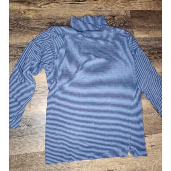Vintage 80s Eddie Bauer Striped Cotton Turtleneck Shirt – Made in Singapore Sz L - Picture 7 of 15